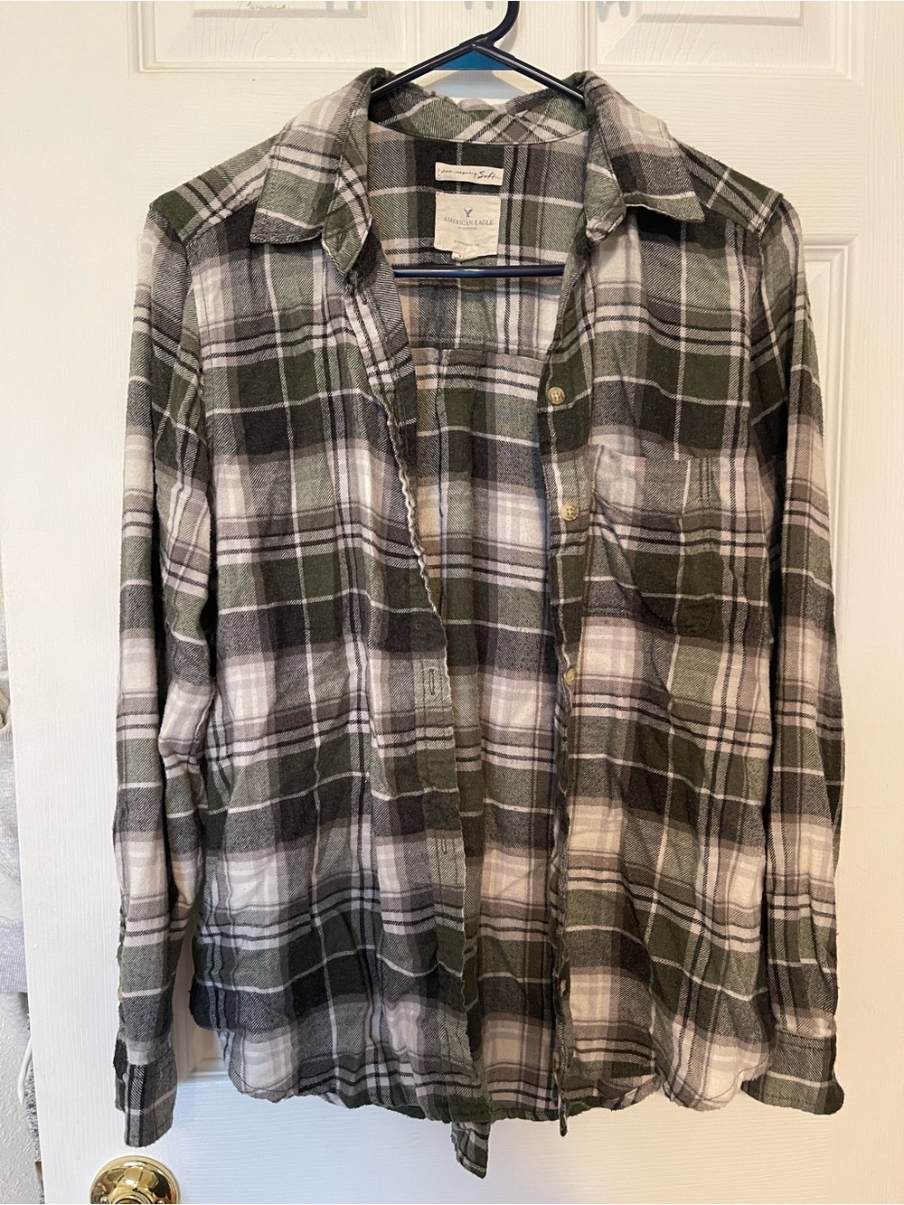 American Eagle Ahh-mazingly Soft Plaid Top